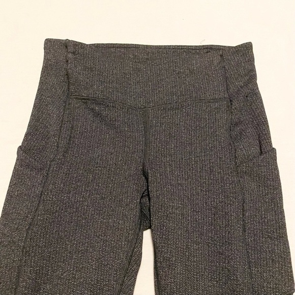 Lululemon Speed Up Tight Power Luxtreme Knit Black Heathered Black Size 4 - Picture 7 of 16